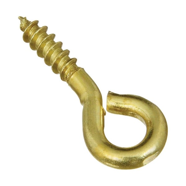 National Hardware National Hardware 0.10 in. D X 15/16 in. L Polished Brass Screw Eye 15 lb. cap. 7 pk N118-711 - main